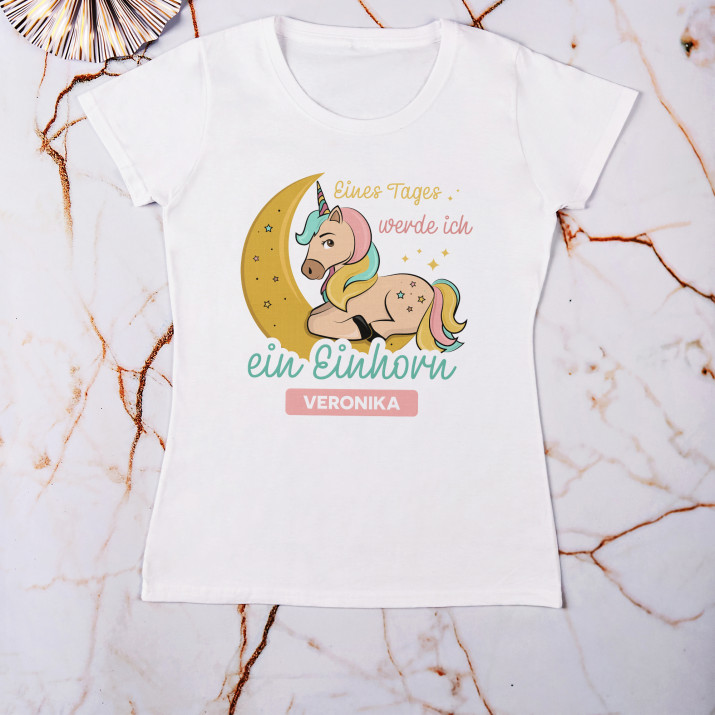 Ich werde ein Einhorn - T-Shirt mit Aufdruck für Damen